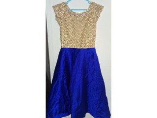 Stitched blue and gold frock