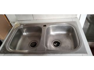 Double kitchen sink,new,stainless steel,perfect condition