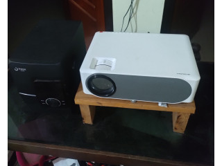 LED PROJECTOR with music system and screen